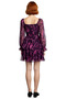 Women's Floral Print Sweetheart Neck Balloon Sleeve Chiffon Mini Dress Ideal for Spring Summer Chic. - 4