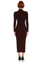 Women's Mock Neck Bodycon Cutout Maxi Dress Polyester Blend Knitted Long Sleeve Winter Elegant Design - 3
