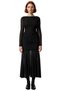 Women's Fish Scale Tulle Knitted Evening Dress Maxi Dress Boat Neck Long Sleeve Chic Night Cocktail Quality - 3