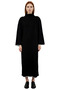 Women's Plain Pattern Mock Neck Long Low Sleeve Maxi Length Shift Fit Acrylic Knitwear Dress Casual Chic - 3