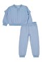 6-9 Years Old Tracksuit Set with Ruffled Sleeves - Blue 9-10 Years Old - 2