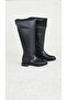Melinta Women's Black Zippered Folded Over-The-Knee Boots