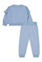 6-9 Years Old Tracksuit Set with Ruffled Sleeves - Blue 9-10 Years Old - 4