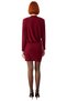Women's Burgundy Bodycon Batwing Sleeve Mock Neck Plain Knitted Short Dress for Stylish Invitations Winter Combinations - 4