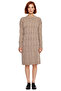 Women's Hair Braid Patterned Shift Mold Long Sleeve Crew Neck Mini Knitwear Dress Stylish and Comfortable - 3