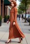 Women's Skater Fit Mock Neck Maxi Dress with Lace Cape Detail Ramadan Collection Elegance