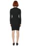 Women's Bodycon Mini Long Sleeve Corded Fabric Knitted Dress with Crew Neckline Offers Casual Everyday Chic - 4