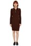 Women's Brown Acrylic Polo Neck Bodycon Knitwear Mini Dress Stylish Choice for Casual Winter Days - 3