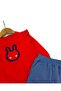 Baby Girl Transitional 6-9-12-18-24 Months Old Rabbit Printed Top and Bottom Stylish Set - 4