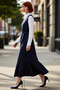 Women's Jile Woven Striped Maxi Length V-Neck Dress Ideal Choice for Everyday Elegance Quality Stylish
