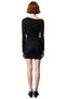 Women's Bodycon Fit Boat Neck Long Sleeve Knitted Mini Dress Ideal for Smart Casual Everyday Chic - 4