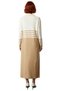 Women's A-Line Cut Polo Neck Striped Buttoned Knitwear Maxi Dress Long Sleeve Casual Stylish Design Quality - 4