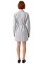Women's Fashion Forward Striped Shirt Collar Mini Woven Dress White Gray Detailed Casual Daily - 4