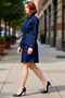 A Line Cut Denim Dress for Women Shirt Collar Long Sleeve Casual Plus Size Everyday Chic