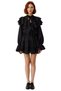 Be Stylish with Women's Skater Scarf Neck Balloon Sleeve Long Sleeve Woven Lined Mini Dress - 3