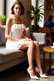 Women's Skater Fit Slim Strap Lined Lace Mini Chic Dress Elegant Choice for Summer Invitations - 2