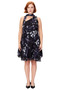 Women's Floral Pattern Chiffon Woven A-Line Halter Neck Mini Dress Ideal for Spring Summer - 3