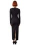 Women's Bodycon Cutout Long Sleeve Maxi Evening Dress with Tie-Up Detail Square Neckline Adds Elegance - 4