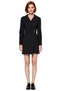 Women's Double-Breasted Jacket Collar Mini Dress Offers Smart Business Look with Woven Fabric Quality - 3