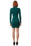 Women's Bodycon Long Sleeve High Neck Ribbed Color Block Mini Knitwear Dress Stylish and for Winter Outfits - 4