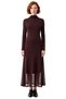A-Line D Mock Neck Long Sleeve Knitted Midi Dress for Women Stylish and Comfortable Clothing Experience Quality - 3