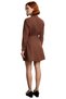 Women Belted Shirt Collar Batwing Sleeve Long Mini Dress Casual Chic Woven Fabric Design Good Quality - 4