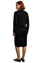 Women's Black Sleeveless Midi Knit Shift Dress with Slim Fit Offers All-Day Elegance and Comfort - 4