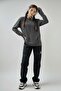 Plain Smoked Thin Fabric Oversize Unisex Sweatshirt - 2