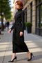 D Mock Neck Plain Knitted Scuba Fabric Maxi Length Hijab Dress for Women with Belt Detail Stylish and Modern