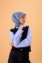 Thin Cotton Soft Scarf Pastel Purple Powder Pink Patterned Non-Slip Textured Tok Duruşlu 90X90 - 4