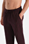 Burgundy Patterned Knitted Trousers - 5