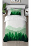 Nature Forest Pine Tree Patterned Printed Specially Designed Single Style Stylish Duvet Cover Set Without Sheets