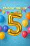 5 Year Old Number Foil Balloon (5) Gold 86cm 34”