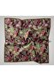 Thin Cotton Soft Scarf Pomegranate Flower-Mint Green Patterned Non-Slip Textured Tok Duruşlu 90X90 - 7