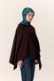Thin Cotton Soft Scarf Navy Blue-Dark Green Patterned Breathable Tok Duruşlu 90X90 - 2