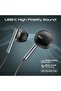 Laxi-S USB-C Wired Earphones with ENC Mic, 14mm Drivers (Black) - 2