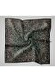 Thin Cotton Soft Scarf Anthracite Patina Green Cream Milk Coffee Patterned Non-Slip Textured Tok Duruşlu 90X9 - 7