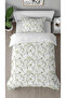 Rose Flower Leaf Bohemian White Patterned Printed Special Design Single Stylish Duvet Cover Set Without Sheets