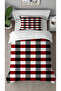 Square Geometric Line Patterned Printed Specially Designed Single Person Style Stylish Duvet Cover Set Without Sheets