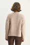 Women's Mink Crew Neck Sweater with Side Slits Wool Blended Knitwear 2411 60283681 - 8