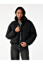 Polar Pocketed Mock Neck Long Sleeve Zippered Water Repellent Crop Puffer Coat - 2