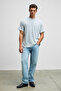 Dragon Men's Chest and Back Printed 100% Organic Cotton Oversized Fit Crew Neck Grimelange T-Shirt - 5