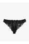 Stone Detailed Lace Brazilian Panties