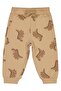 Spotted Dino Printed 6-18 Months Sweatpants - Brown