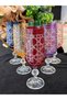 6 Personalized Colorful Hand-Cut Bohemia Crystal Honeycomb Coffee or Water Glass Cup (180ml)