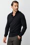 Black Standard Fit Slim Fit Polo Neck Plain Long Sleeve Knitwear - 7