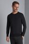 Black Slim Fit Slim Fit Crew Neck Plain Long Sleeve Knitwear