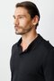 Black Standard Fit Slim Fit Polo Neck Plain Long Sleeve Knitwear - 4