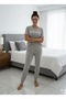 Women's Gray Pajama Set - 3