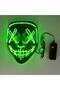 Halloween Vendetta Neon Light-Up Party Mask in Bright Green